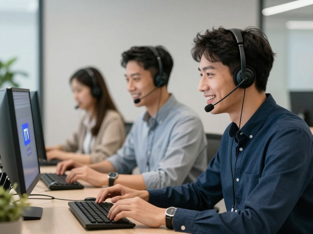 Customer support team assisting IPTV users