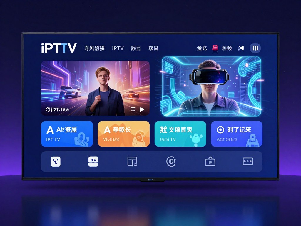 Futuristic streaming technology concept with advanced interfaces