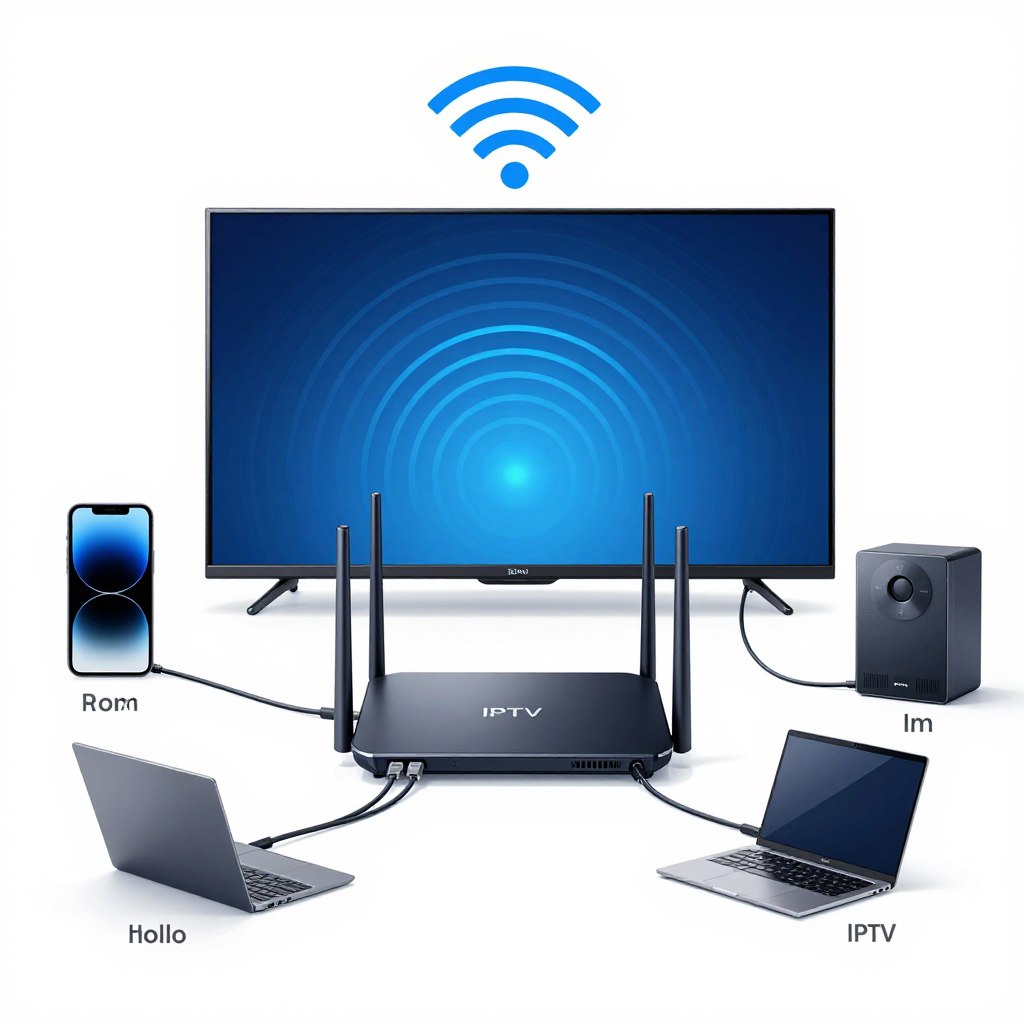 Home network setup optimized for IPTV service streaming