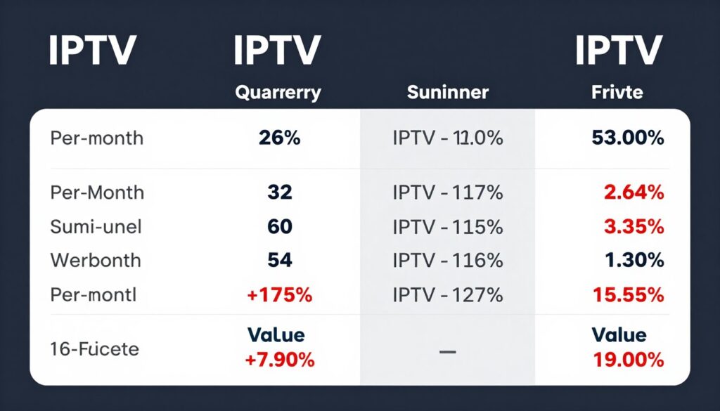 IPTV service pricing strategy comparison across different subscription lengths