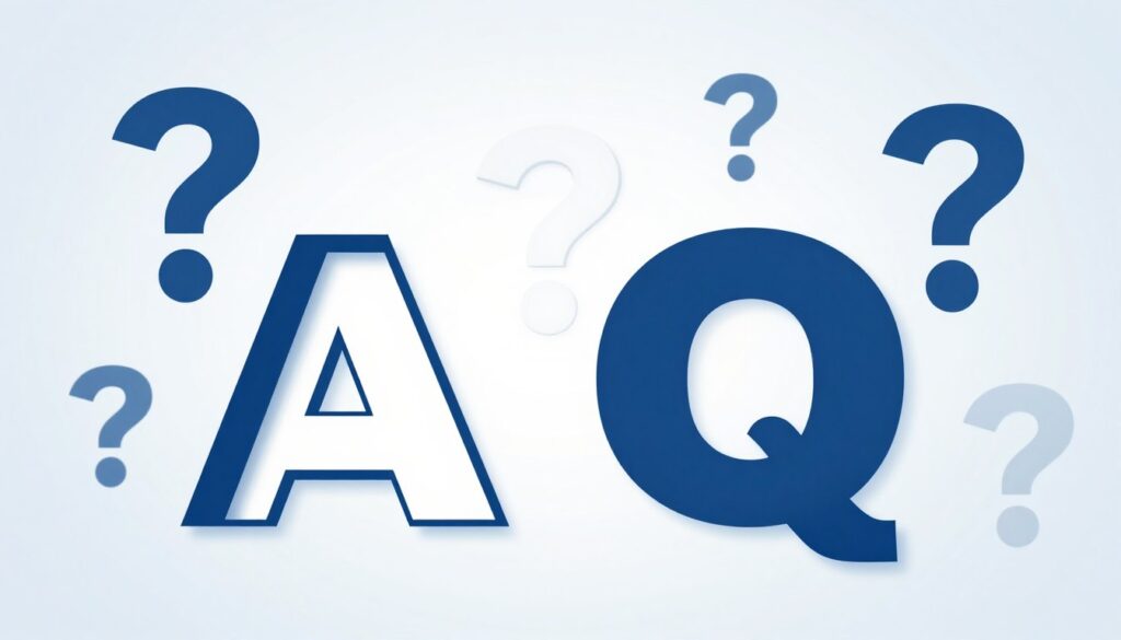 Question mark icons and FAQ concept representing common IPTV customer questions