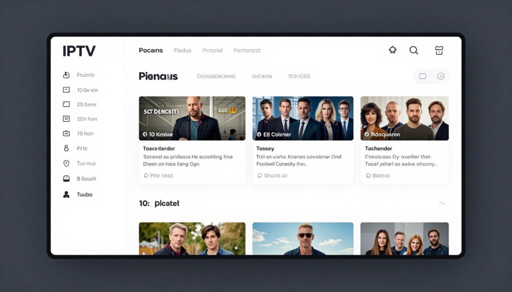 User-friendly IPTV app interface showing electronic program guide navigation