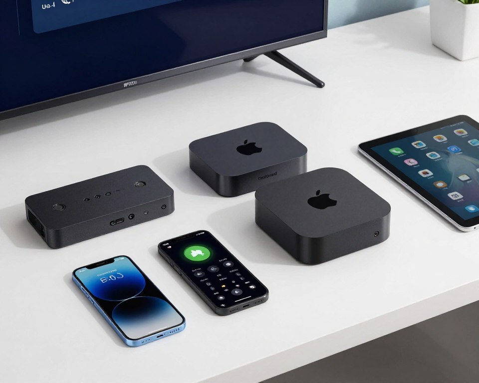 Various streaming devices compatible with IPTV subscription services