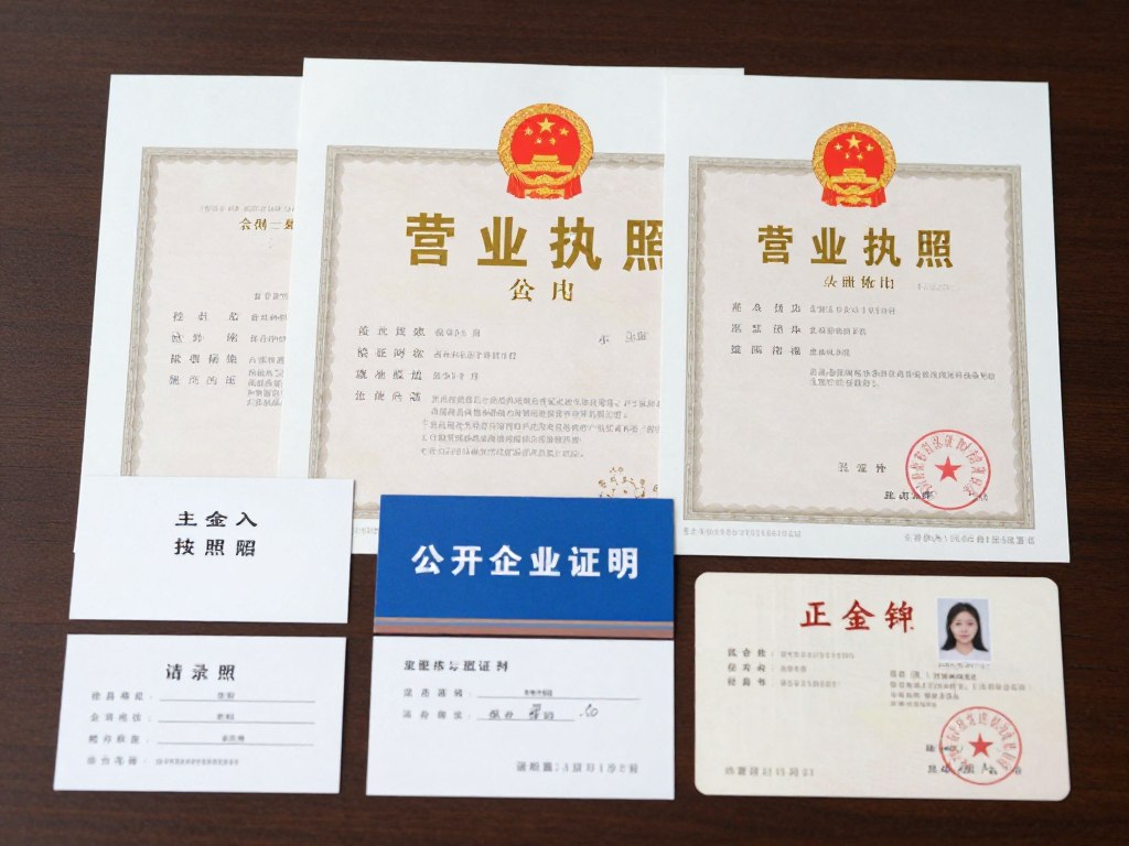 business verification documents and credentials