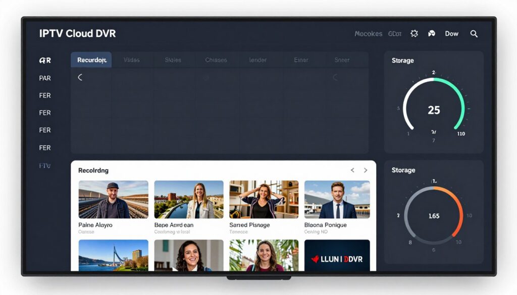 cloud dvr recording schedule and saved programs interface