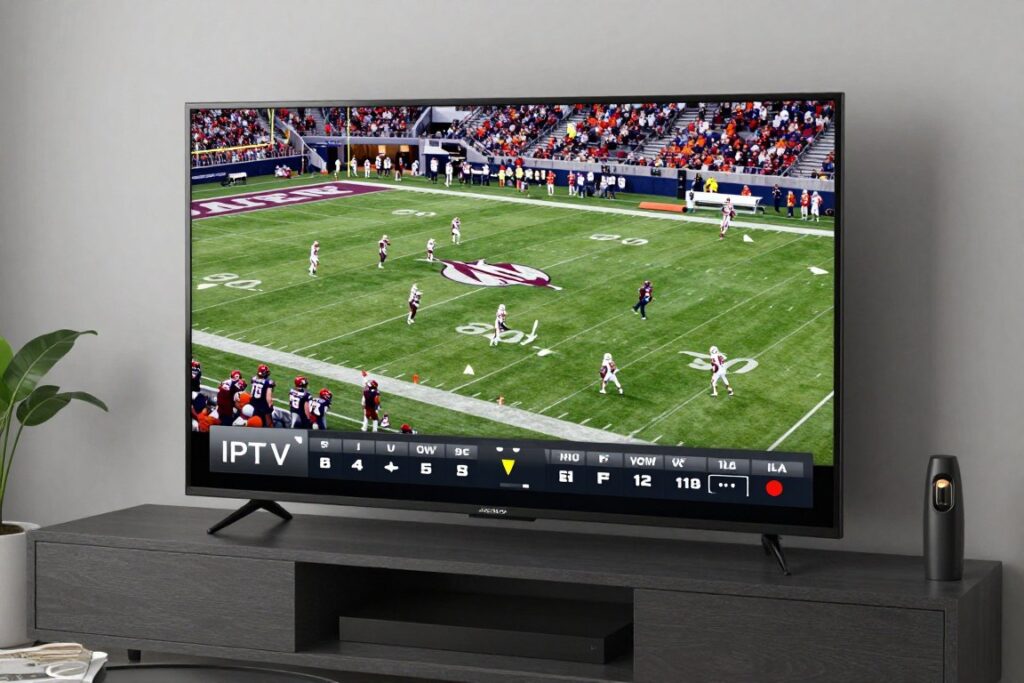 college football game streaming on iptv with multiple camera angles