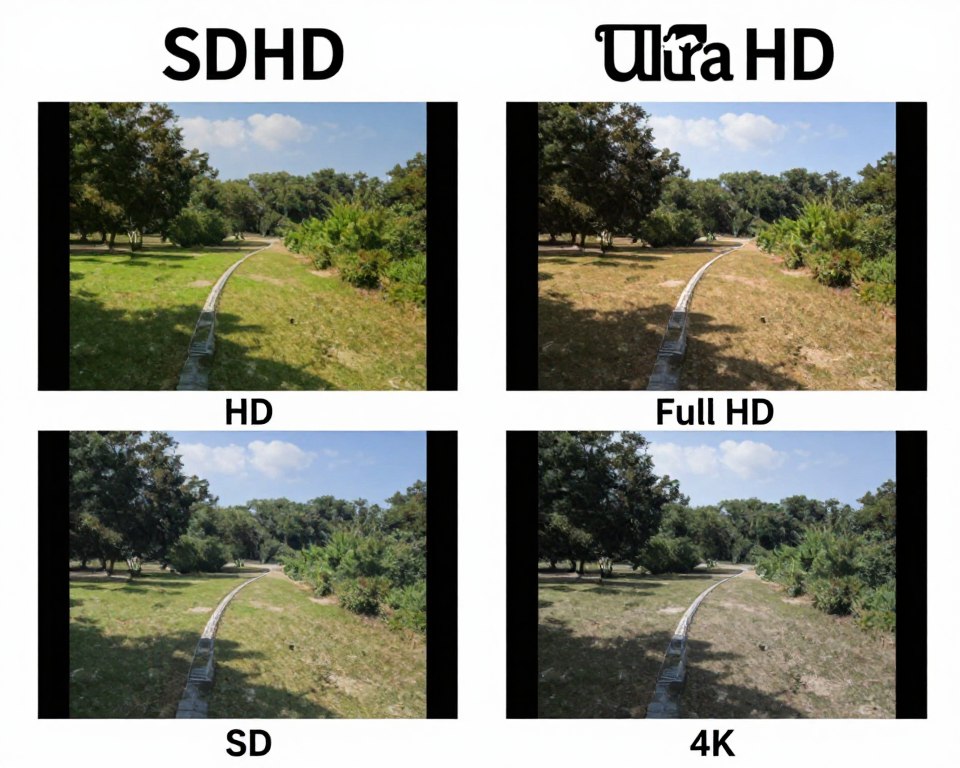 comparison of video quality resolutions from sd to 4k ultra hd