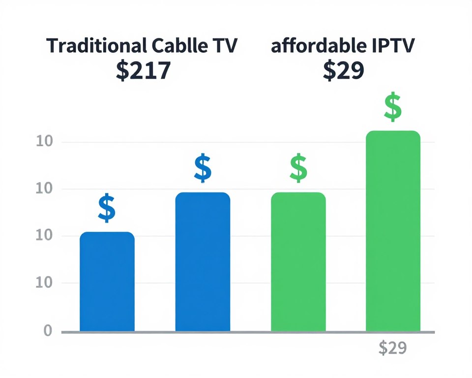 cost comparison chart cable tv versus iptv service pricing