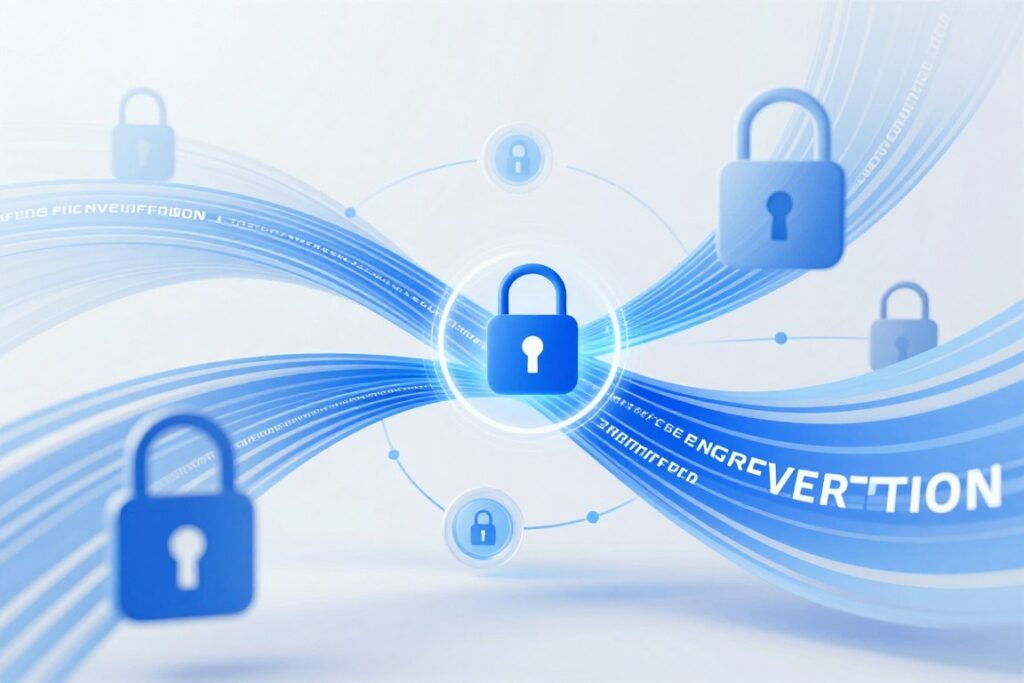 digital privacy and data encryption visualization