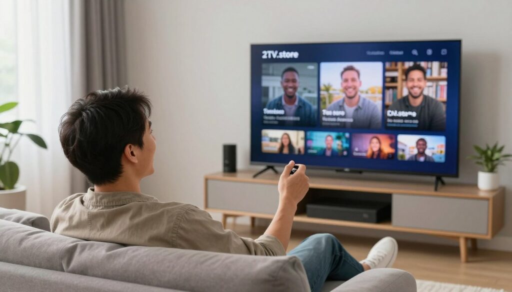 person successfully streaming content on 2tv.store