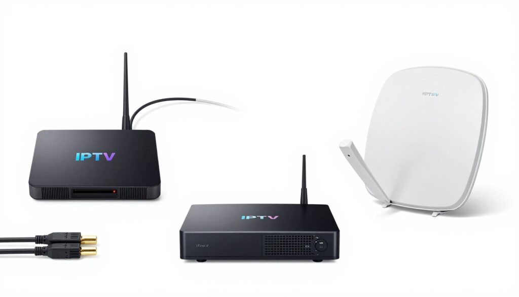 side by side comparison of iptv cable and satellite tv equipment